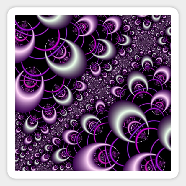 purple fractal hoops Sticker by pinkal